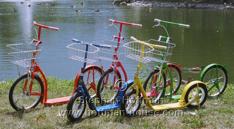 Amish Scooters by Lake